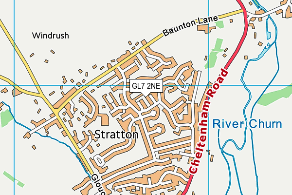 GL7 2NE map - OS VectorMap District (Ordnance Survey)