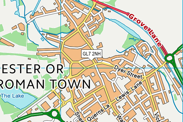 GL7 2NH map - OS VectorMap District (Ordnance Survey)
