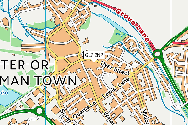 GL7 2NP map - OS VectorMap District (Ordnance Survey)