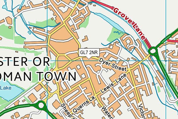 GL7 2NR map - OS VectorMap District (Ordnance Survey)