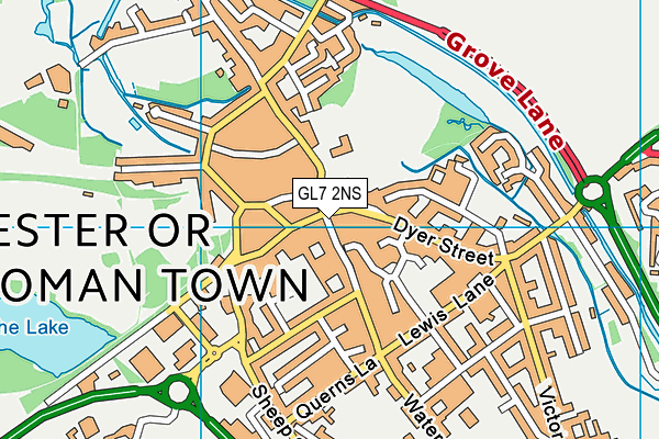 GL7 2NS map - OS VectorMap District (Ordnance Survey)