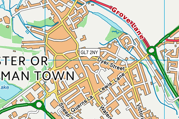 GL7 2NY map - OS VectorMap District (Ordnance Survey)