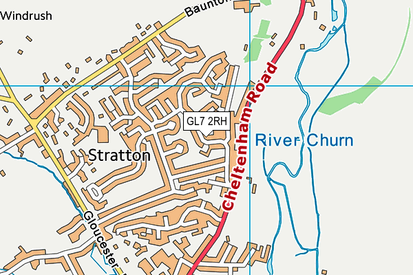 GL7 2RH map - OS VectorMap District (Ordnance Survey)