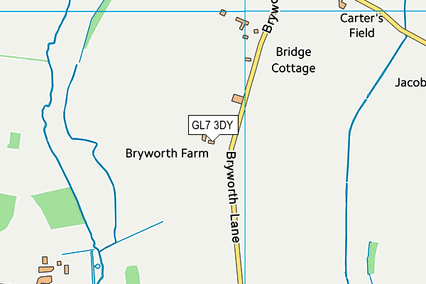 GL7 3DY map - OS VectorMap District (Ordnance Survey)