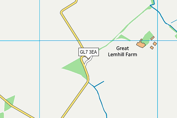 GL7 3EA map - OS VectorMap District (Ordnance Survey)