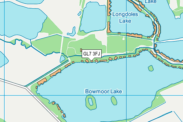 GL7 3FJ map - OS VectorMap District (Ordnance Survey)