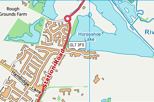 GL7 3FS map - OS VectorMap District (Ordnance Survey)