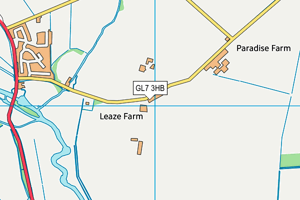 GL7 3HB map - OS VectorMap District (Ordnance Survey)