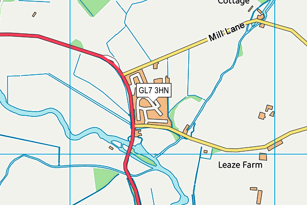 GL7 3HN map - OS VectorMap District (Ordnance Survey)