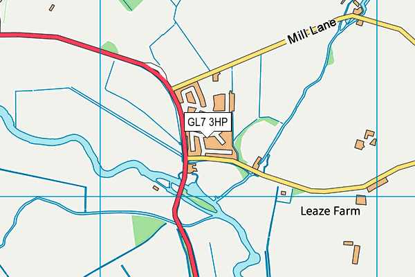 GL7 3HP map - OS VectorMap District (Ordnance Survey)