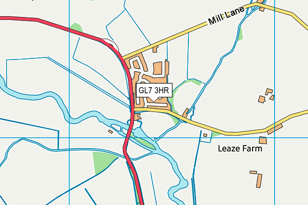 GL7 3HR map - OS VectorMap District (Ordnance Survey)