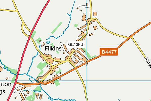 GL7 3HU map - OS VectorMap District (Ordnance Survey)