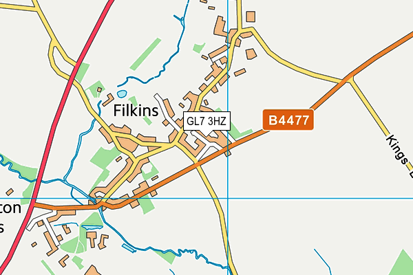 GL7 3HZ map - OS VectorMap District (Ordnance Survey)