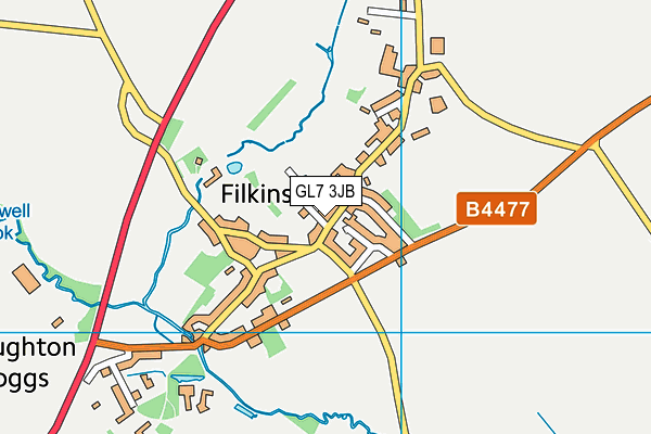 GL7 3JB map - OS VectorMap District (Ordnance Survey)