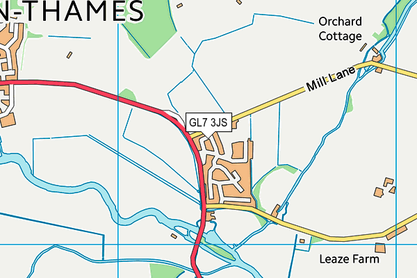 GL7 3JS map - OS VectorMap District (Ordnance Survey)