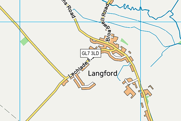 GL7 3LD map - OS VectorMap District (Ordnance Survey)