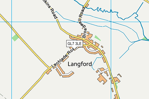 GL7 3LE map - OS VectorMap District (Ordnance Survey)