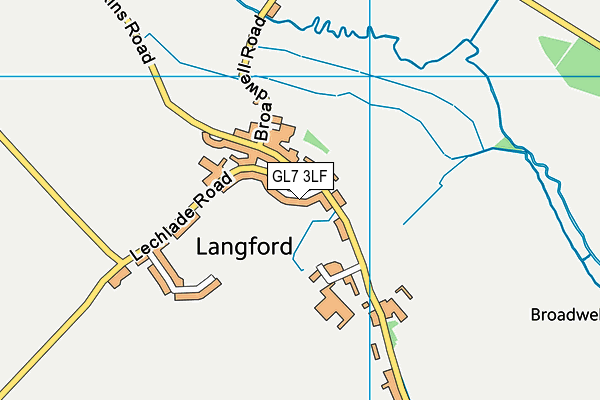 GL7 3LF map - OS VectorMap District (Ordnance Survey)