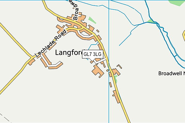 GL7 3LG map - OS VectorMap District (Ordnance Survey)