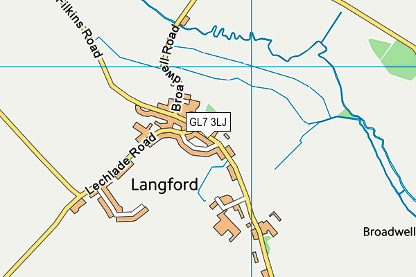 GL7 3LJ map - OS VectorMap District (Ordnance Survey)