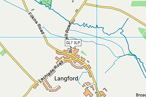 GL7 3LP map - OS VectorMap District (Ordnance Survey)