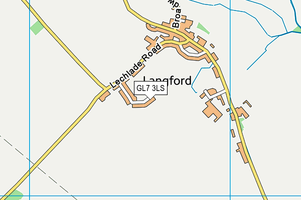 GL7 3LS map - OS VectorMap District (Ordnance Survey)