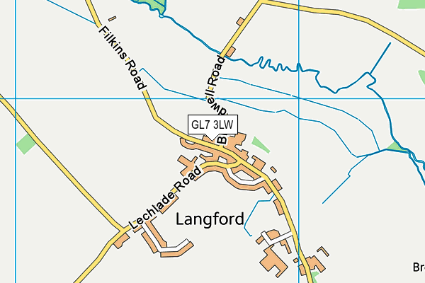 GL7 3LW map - OS VectorMap District (Ordnance Survey)