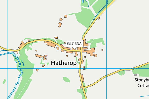Hatherop Playing Field map (GL7 3NA) - OS VectorMap District (Ordnance Survey)