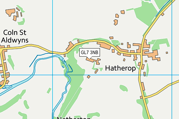 Hatherop Castle School map (GL7 3NB) - OS VectorMap District (Ordnance Survey)