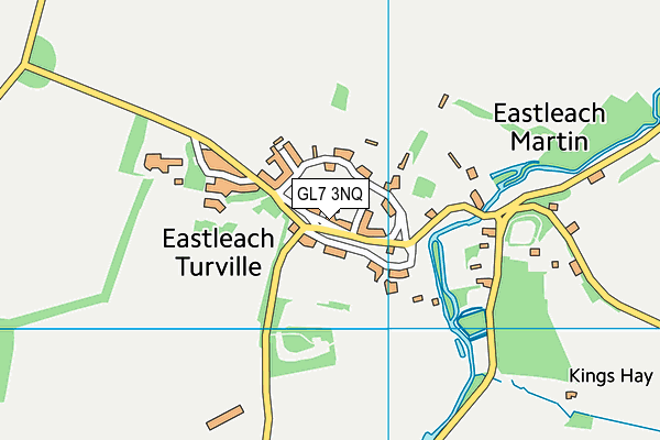 Eastleach Playing Field map (GL7 3NQ) - OS VectorMap District (Ordnance Survey)