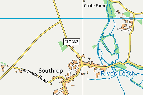 GL7 3NZ map - OS VectorMap District (Ordnance Survey)