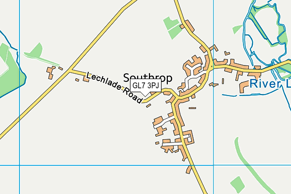 GL7 3PJ map - OS VectorMap District (Ordnance Survey)