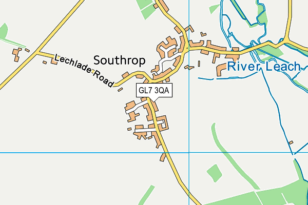 GL7 3QA map - OS VectorMap District (Ordnance Survey)