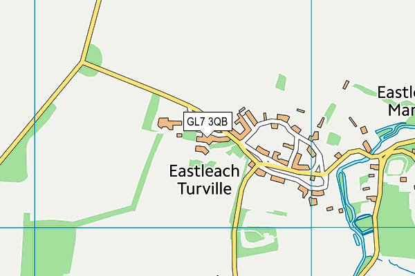 GL7 3QB map - OS VectorMap District (Ordnance Survey)