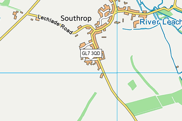 GL7 3QD map - OS VectorMap District (Ordnance Survey)