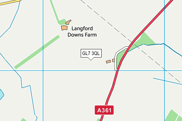 GL7 3QL map - OS VectorMap District (Ordnance Survey)