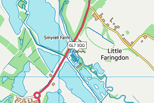 GL7 3QQ map - OS VectorMap District (Ordnance Survey)