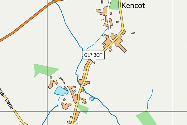 GL7 3QT map - OS VectorMap District (Ordnance Survey)