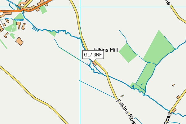 GL7 3RF map - OS VectorMap District (Ordnance Survey)