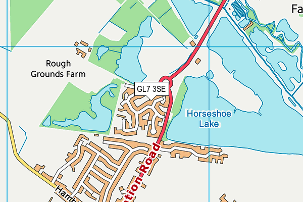 GL7 3SE map - OS VectorMap District (Ordnance Survey)