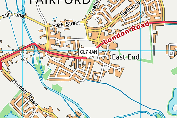 GL7 4AN map - OS VectorMap District (Ordnance Survey)