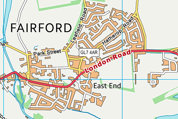 GL7 4AR map - OS VectorMap District (Ordnance Survey)