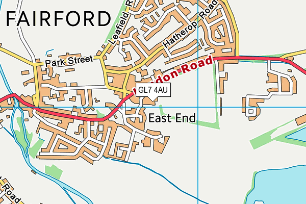 GL7 4AU map - OS VectorMap District (Ordnance Survey)