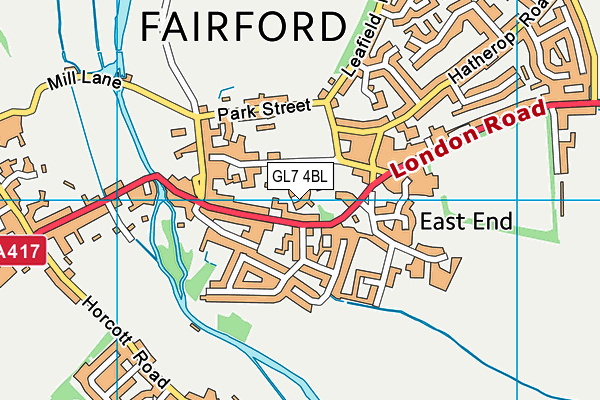 GL7 4BL map - OS VectorMap District (Ordnance Survey)