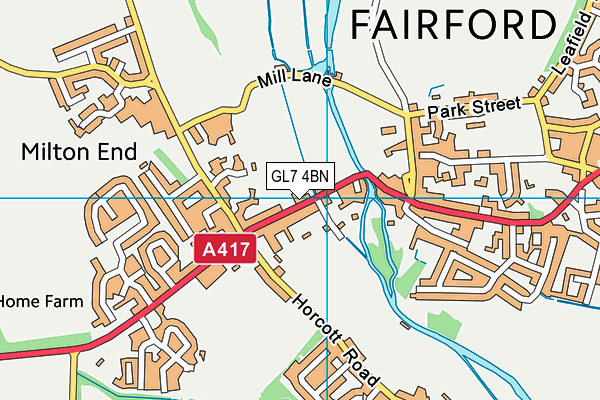 GL7 4BN map - OS VectorMap District (Ordnance Survey)