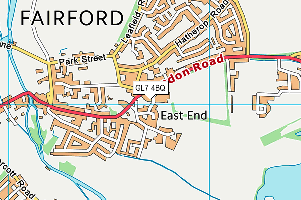 GL7 4BQ map - OS VectorMap District (Ordnance Survey)