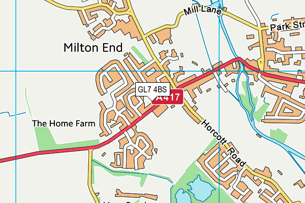 GL7 4BS map - OS VectorMap District (Ordnance Survey)