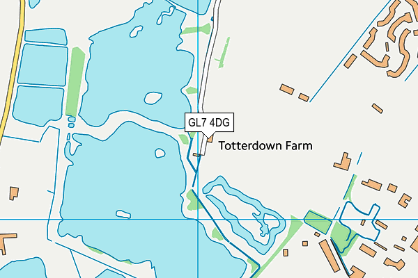 GL7 4DG map - OS VectorMap District (Ordnance Survey)