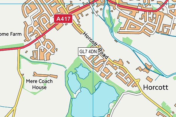 GL7 4DN map - OS VectorMap District (Ordnance Survey)