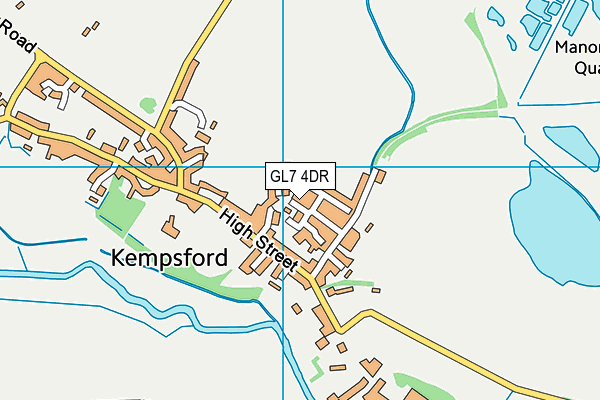 GL7 4DR map - OS VectorMap District (Ordnance Survey)